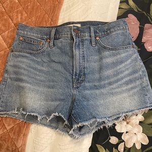Madewell high waist denim shorts